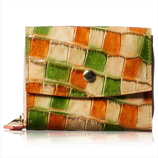 財布 ミニ財布 レディース 三つ折り財布 ステンドグラス 三つ折り