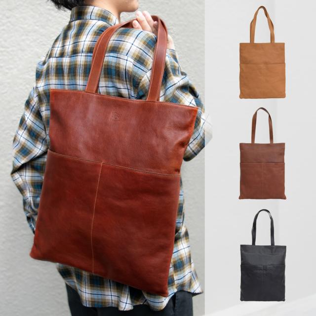 イルビゾンテ バッグ レディース トートバッグ レザー BTO137PO0001BK131 IL BISONTE A4対応 母の日　土日祝も毎日発送します