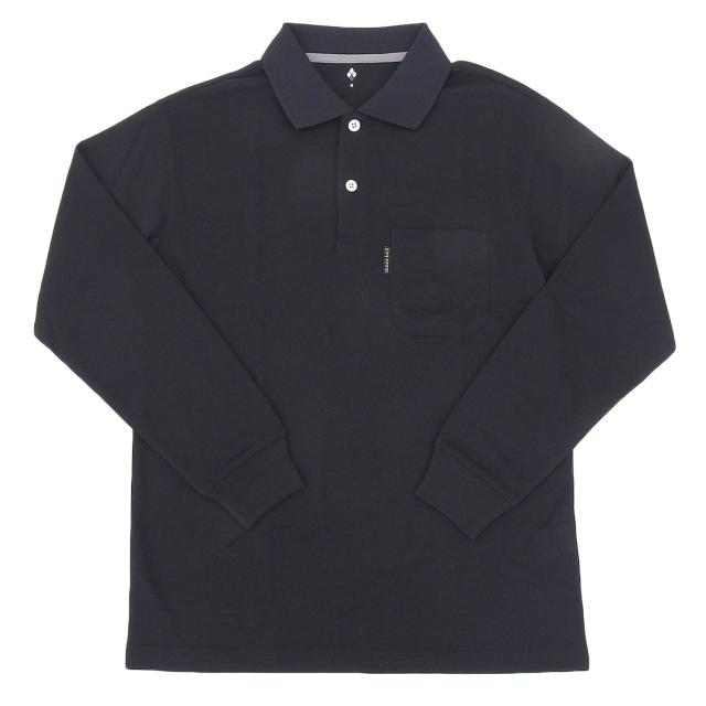 モンベル ポロシャツ 長袖 メンズ ロングスリーブ 鹿の子 カノコ S ブラック Wickron Long Sleeve Polo Shirt Mens RS1114230BK mont-bell