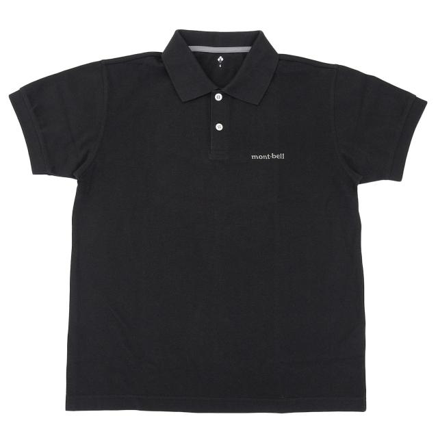 モンベル コアスパン ポロシャツ メンズ S M L XL ブラック RS2104803BK mont-bell