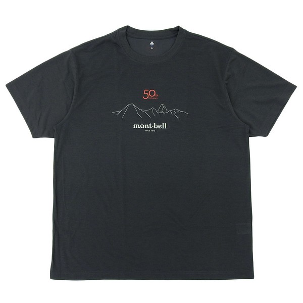 モンベル Tシャツ 半袖 メンズ レディース ダークグレー 50th WIC.T サミッツ RXL1114003DGY mont-bell