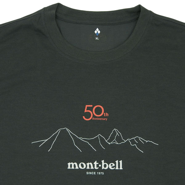 モンベル Tシャツ 半袖 メンズ レディース ダークグレー 50th WIC.T サミッツ RXL1114003DGY mont-bell_2