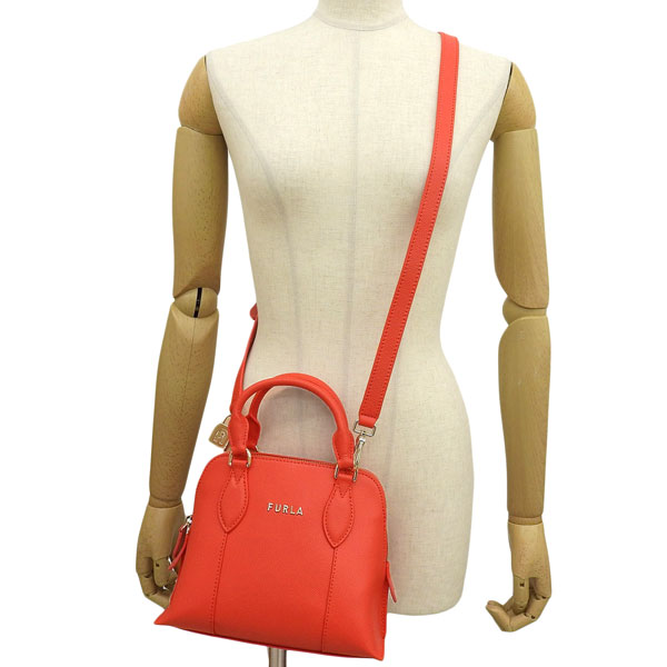 フルラ バッグ レディース 2WAY ショルダーバッグ ハンドバッグ アウトレット レザー レッド FURLA VITTORIA S DOME BAG WB00539BX030609A00_5