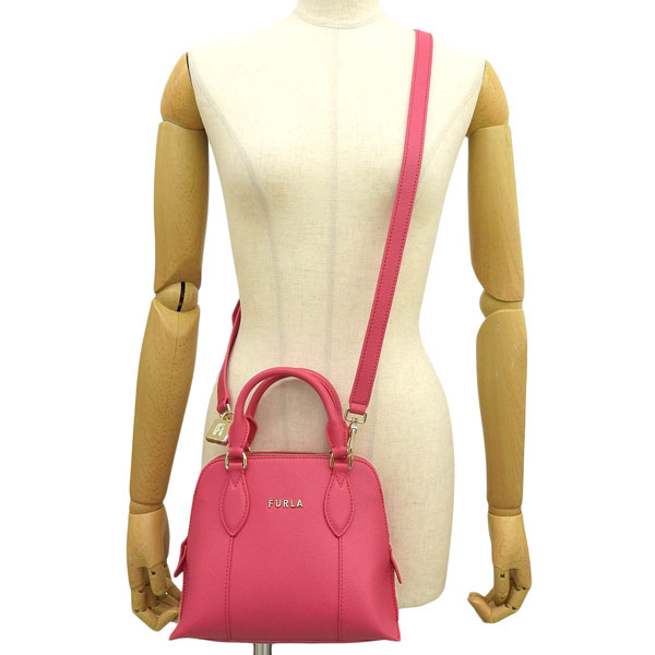フルラ バッグ レディース 2WAY ショルダーバッグ ハンドバッグ アウトレット レザー ピンク FURLA VITTORIA MINI DOME BAG WB00539BX0306SH900_5