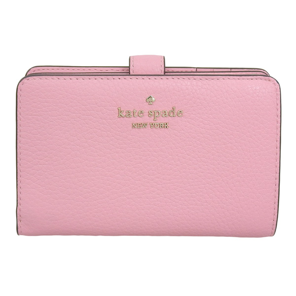 新品⭐︎kate spade ピンク　二つ折り財布　箱付き‼︎ ケイトスペード 財布 レディース 二つ折り財布 アウトレット レザー