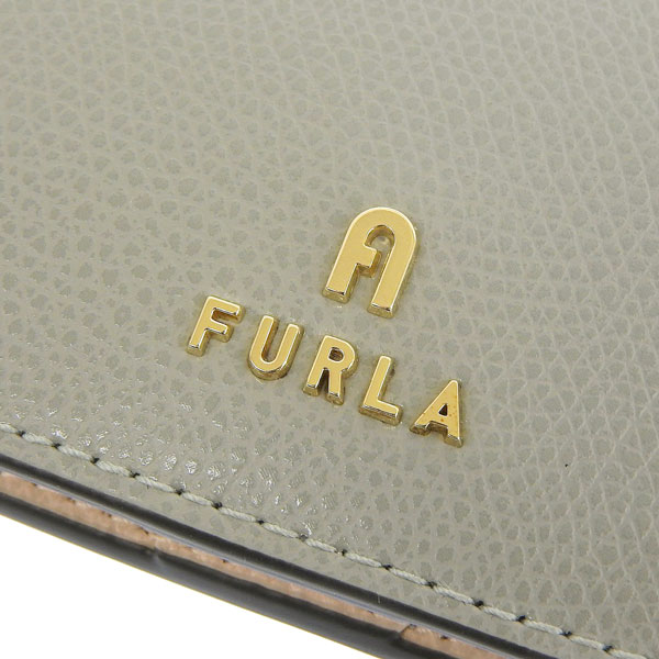 フルラ 財布 レディース 二つ折り財布 アウトレット レザー グレー×ベージュ カメリア FURLA CAMELIA S COMPACT WALLET BIFOLD COIN WP00304ARE0003573S フルラ 財布 レディース 二つ折り財布 アウトレット レザー グレー
