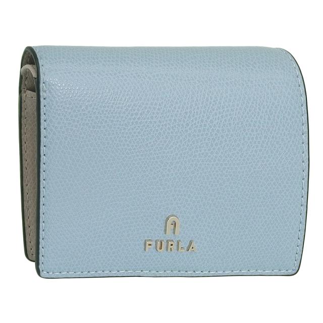 フルラ 財布 レディース 二つ折り財布 レザー ブルー×ベージュ カメリア FURLA CAMELIA S COMPACT WALLET BIFOLD COIN WP00304ARE0003593S