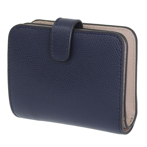 フルラ 財布 レディース 二つ折り財布 アウトレット レザー ネイビー