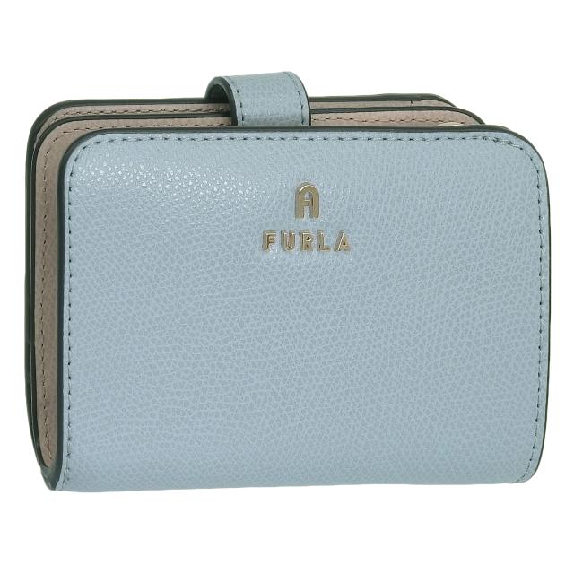フルラ 財布 レディース 二つ折り財布 レザー ブルー×ベージュ カメリア FURLA CAMELIA S COMPACT WALLET WP00315ARE0003593S