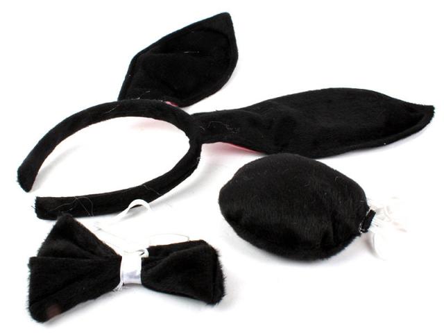 コスプレ パーティー 仮装 兎 うさぎ耳 カチューシャ ふわふわ蝶ネクタイ しっぽ セット 黒 送料込の通販はau Pay マーケット Piii