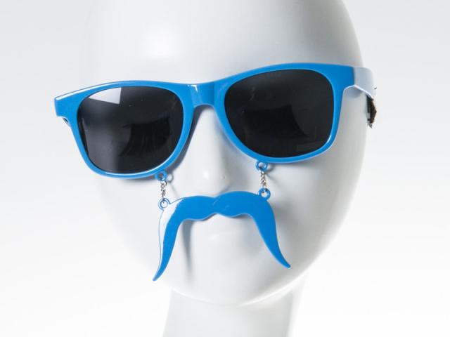 パーティー イベント 面白サングラス 伊達メガネ ひげ付き 仮装 ブルー M字髭 送料込の通販はau Pay マーケット Piii