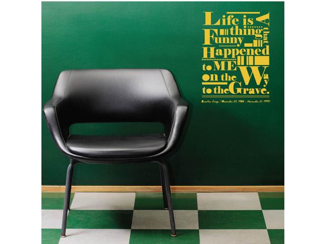 Smart Design オシャレな壁紙シール ライフのモットー ノリ跡が残らない 壁飾りウォールステッカー イエロー 送料込の通販はau Pay マーケット Piii