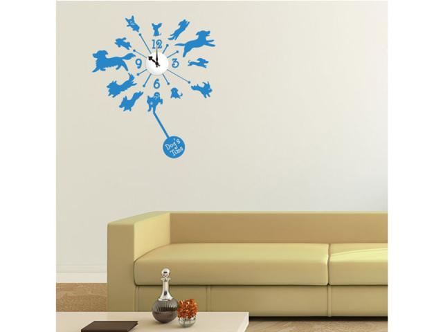 Smart Design ウォールステッカー 壁時計dog S Time ノリ跡が残らない 壁飾りシール 青色 新品 送料込み の通販はau Pay マーケット Titosoy