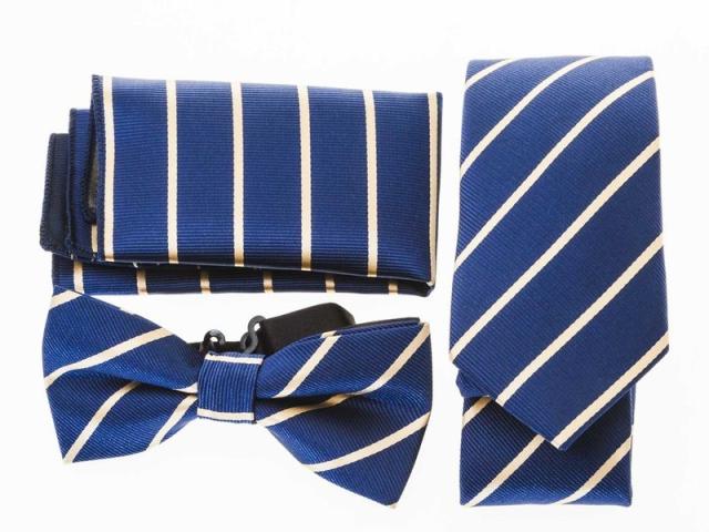 メンズファッション ビジネス カジュアル お洒落 ネクタイ 蝶ネクタイ ポケットチーフ セット 青 縞柄 送料込の通販はau Pay マーケット Piii