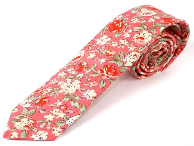男女兼用 ファッション小物 カジュアル ビジネス 正装 スーツなど お洒落 ネクタイ 花柄レッド 送料込の通販はau Pay マーケット Piii