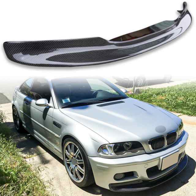 BMW用 M3 E46用 2000-2006 カーボン フロント リップ スポイラー 平織