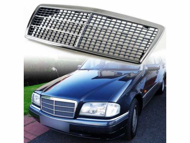ベンツW202 クロームメッキメッシュフロントグリル/Cクラス/1994-2000年/メルセデス/Mercedes-Benz 送料込の通販は 10,890円