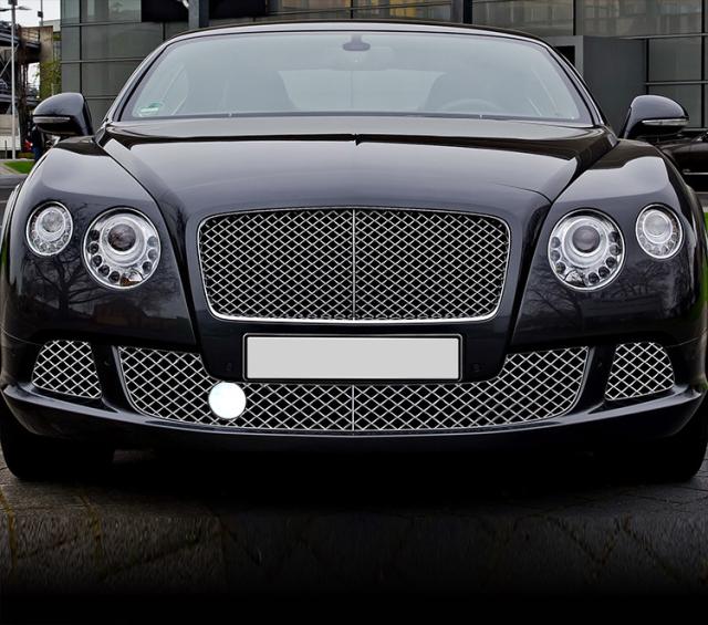 ベントレーコンチネンタルGT GTC 12-18 右側のみ クロームメッキ フロントバンパーメッシュグリル 送料込の通販は