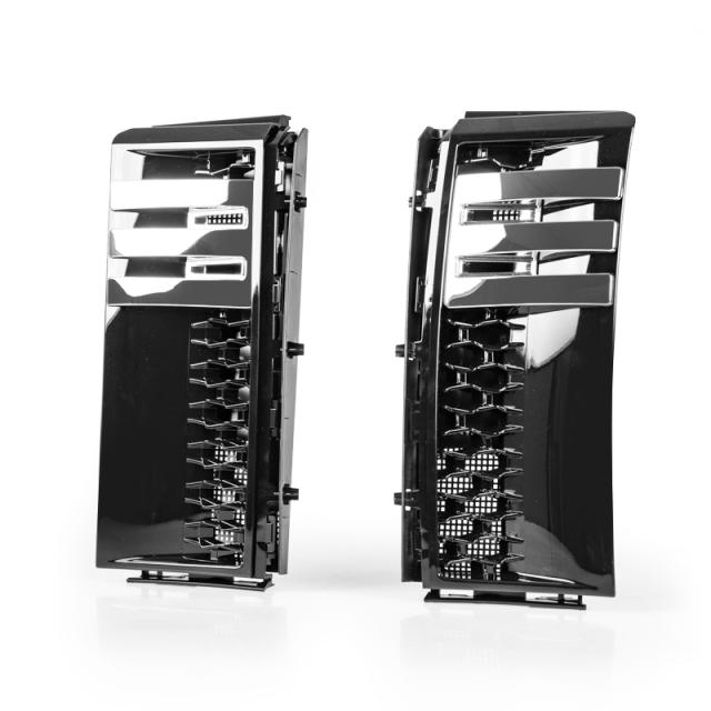 ランドレンジローバーL322用 シルバー×グレー×クロームメッキ 20 11-2012 サイドフェンダーベントグリル 送料込