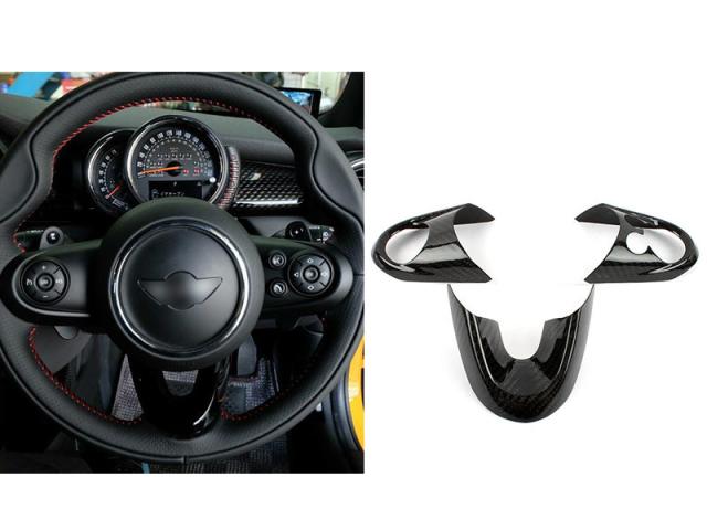 ミニクーパー F54 F55 F56 ドライカーボン製ステアリング ハンドル カバー 送料込 25,850円