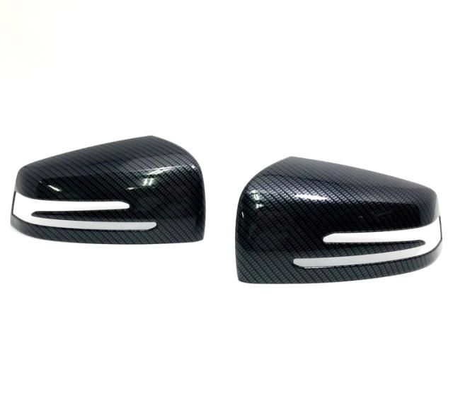 メルセデスベンツ用 GLKクラス X204 2008-2012 カーボン調(水圧転写) サイドミラーカバー ドアミラーカバーの通販は
