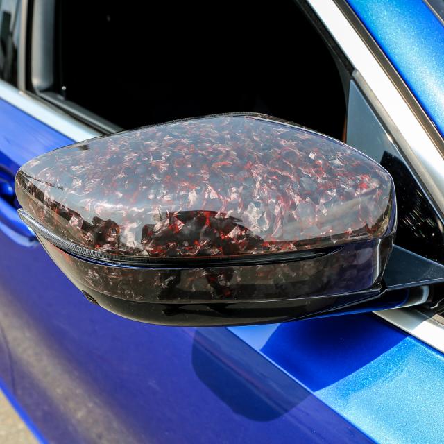 BMW G20用 2019-2020 / BMW G30用 2017-2020 左ハンドル用 レッド ドライフォージドカーボンファイバー サイドミラーカバー ドアミラーカバーの通販は