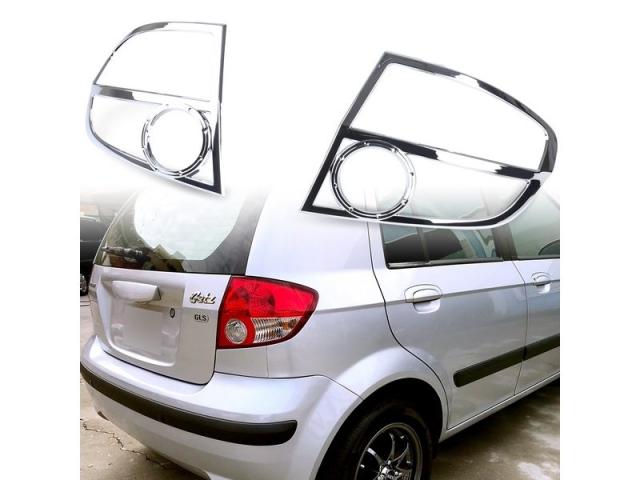 Hyundai Getzクローム メッキ リアランプリム テールライト トリム ベゼルカバー 送料込 7,590円