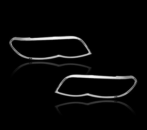 BMW E53 X5 後期用 2004-2006 クロームメッキ フロントランプリム ヘッドライト トリム ヘッドランプリム ベゼルカバー 送料込の通販は 15,923円