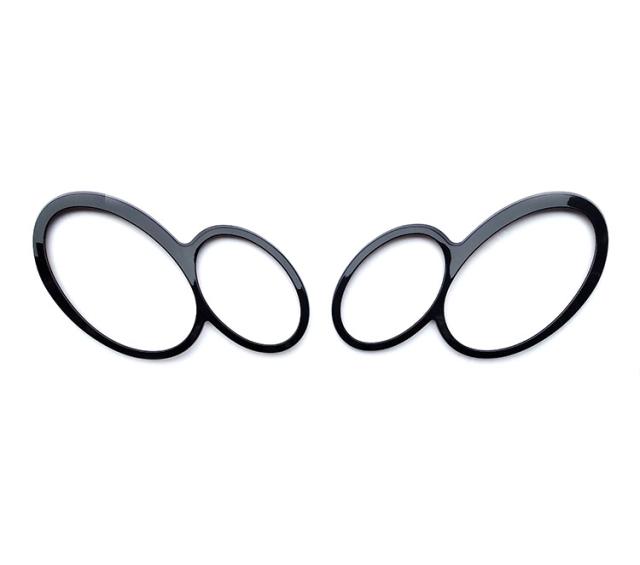 メルセデスベンツ CLKクラス W209用 2003-2009 グロスブラック フロントランプリム ヘッドライト トリム ヘッドランプリム 送料込の通販は 12,698円