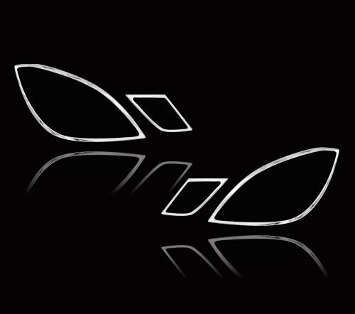 メルセデスベンツ  Eクラス W212セダン 前期用 2009-2013 クロームメッキ フロントランプリム ヘッドライト トリム ヘッドランプリム 送料込の通販は