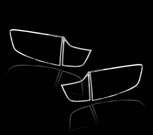 BMW X6 E71 / E72 2008-2014用 クロームメッキ テールランプリム リアランプリム テールライト トリム ベゼルカバー 送料込の通販は