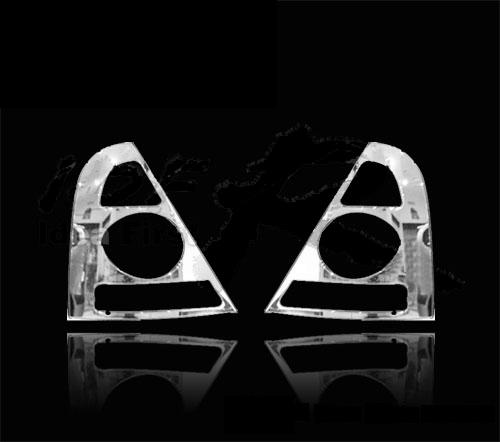 ルノー用 クリオ 1998-2008 クロームメッキ テールランプリムカバー リアランプリム テールライトトリム テールランプモールの通販は