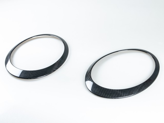 ミニクーパー R55 R56 R57 R58 R59用 2007-2015 カーボンファイバー ヘッドライトフレームトリムの通販は