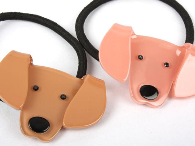 Mithx 可愛い犬の形 ヘアゴム ヘアリング ブラウン 送料込の通販はau Wowma Piii