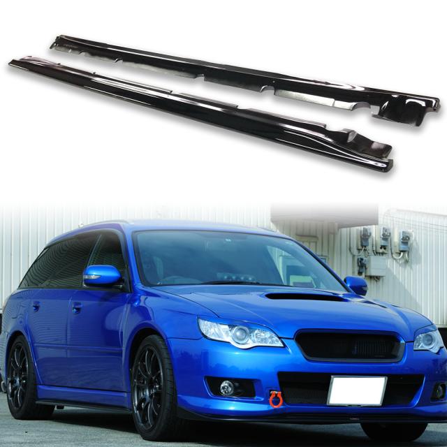 純正色塗装 スバル用 レガシィ 4代目 BP型 ワゴン用 2004-2009 FRP製 サイドエクステンション スポイラー 左右セット 2PCS D 送料込の通販は
