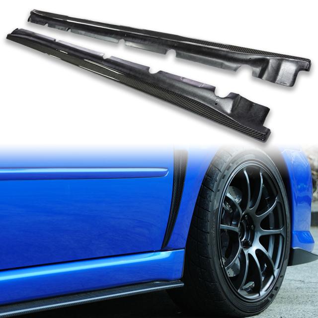 スバル用 レガシィ 4代目 BP型 ワゴン用 2004-2009 FRP製 カーボン サイドスカート エクステンション スポイラー 左右セット 2PCS D 送料込の通販は