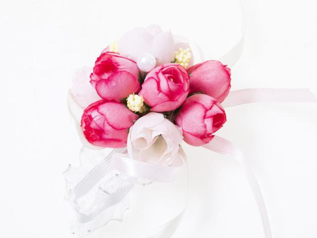 ウェディング 花嫁 発表会など 造花 リストレット ブレスレット リストブーケ Type A ピンク レッド 新品 送料込み の通販はau Pay マーケット Titosoy