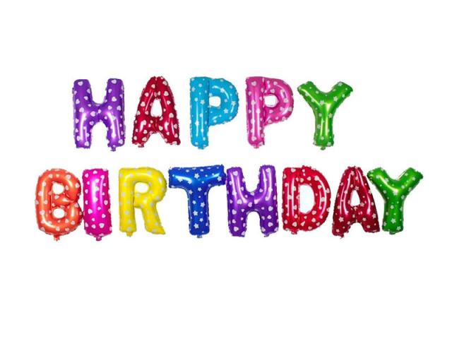 パーティー お祭り クリスマス ハロウィン イベント アルミバルーン 風船 Happy Birthday文字 カラフル色 送料込の通販はau Pay マーケット Piii
