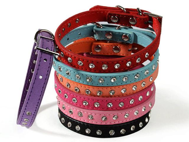 お洒落 ペット用首輪 猫 小型犬 調整可能 スエード調 キラキラ ラインストーン飾り付き Sサイズ 橙色 送料込の通販はau Pay マーケット Piii