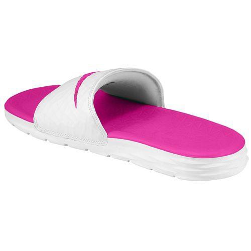 nike benassi solarsoft slide women's pink