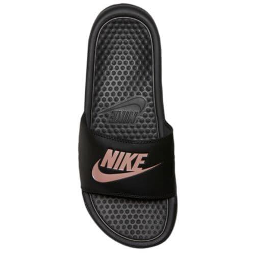 nike slides black rose gold