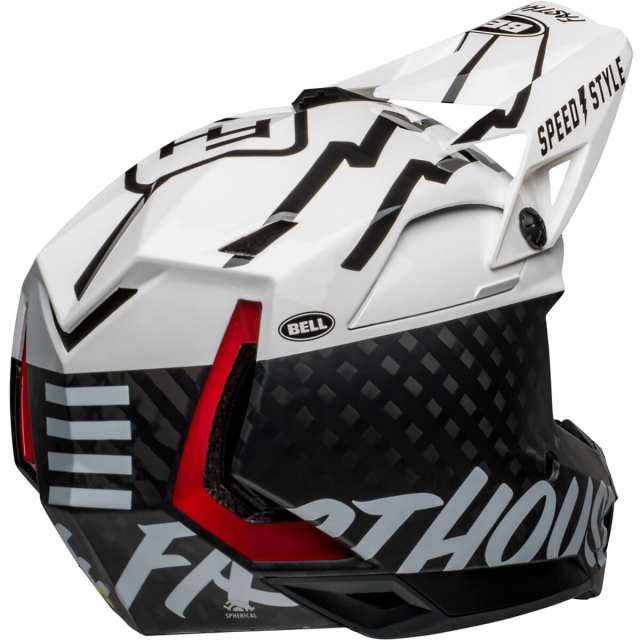 (取寄) ベル スフェリカル ヘルメット Bell Full-10 Spherical Helmet Fasthouse Matte Gloss White Black
