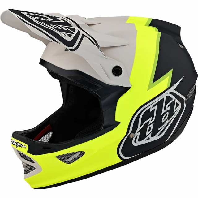 取寄) トロイリーデザインズ D3 ファイバーライト ヘルメット Troy Lee Designs D3 Fiberlite Helmet Flo  Yellow ヘルメット