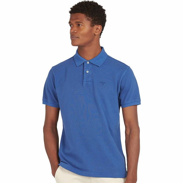 (取寄) バブアー メンズ ウォッシュド スポーツ ポロ Barbour Barbour Men's Washed Sports Polo  Marine Blue｜au PAY マーケット