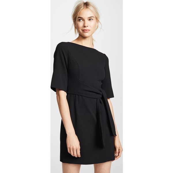 virgil boat neck wrap dress