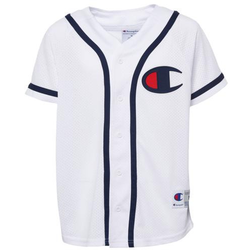 チャンピオン ジャージ キッズ ベースボールジャージ ベースボールシャツ ボーイズ グレード スクール ホワイト Championbaseball Jerseyの通販はau Pay マーケット ジェットラグ