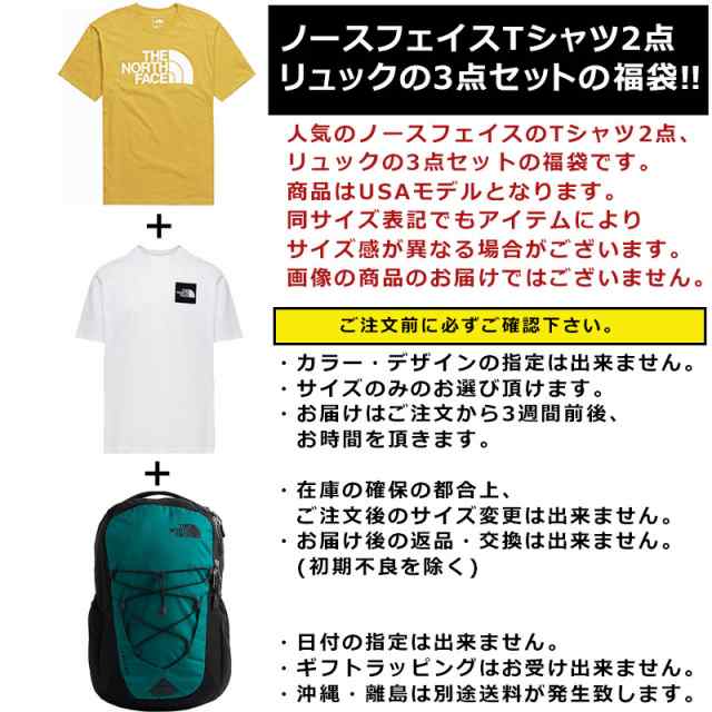 ノースフェイス Tシャツ リュック 福袋 メンズ 3点セット USAモデル THE North Face 送料無料 メンズ ブランド 福袋 2022  取寄 送料無料の通販はau PAY マーケット - ジェットラグ