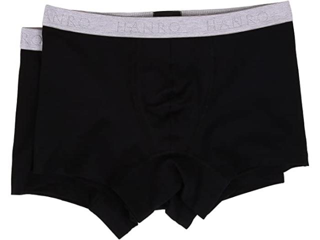 ハンロ メンズ ボクサーパンツ コットン エッセンシャル 2枚組 ボクサー ブリーフ ブラック コットン 前とじ 男性 下着 ショーツ アンダの通販は 13,528円