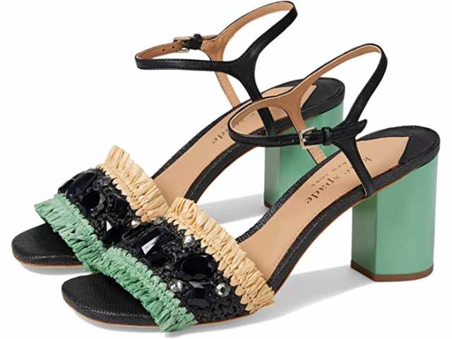 (取寄) ケイトスペード レディース ボラ ボラ ヒール Kate Spade New York women Kate Spade New York  Bora Bora Heel Black/Natural/Min｜au PAY マーケット