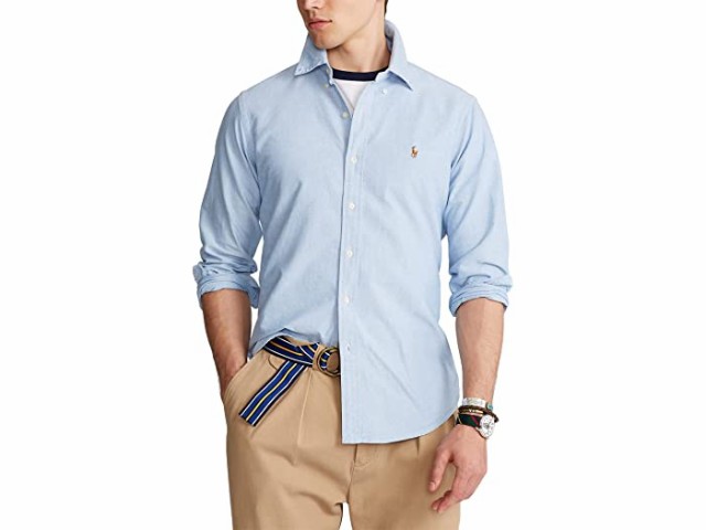 ピンク・ブルー ラルフローレン メンズ シャツ トップス Classic-Fit Cotton Oxford Shirt 